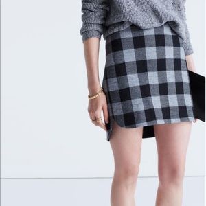 Madewell Shirttail Plaid Skirt